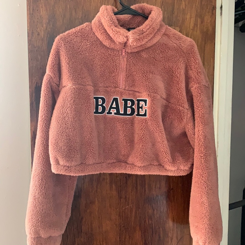 Cropped teddy jacket